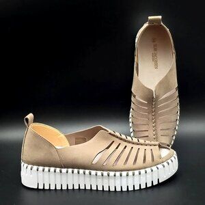 Ilse Jacobsen Tulip 9376 Slip-On Peep Toe Falcon Women's Size 7.5 US EUR 38